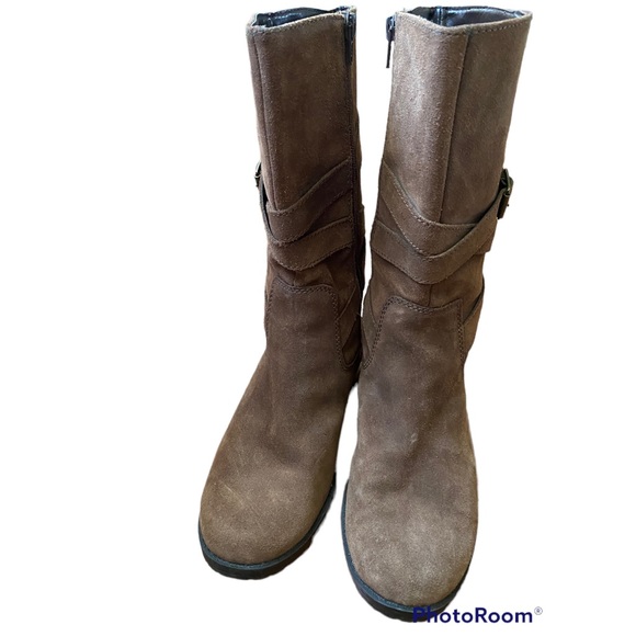 Lauren Ralph Lauren Shelby Suede Brown Boots Size 6.5 - Picture 2 of 7